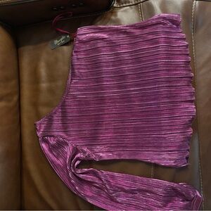 Wrangler Shimmering Purple One-Shoulder Blouse